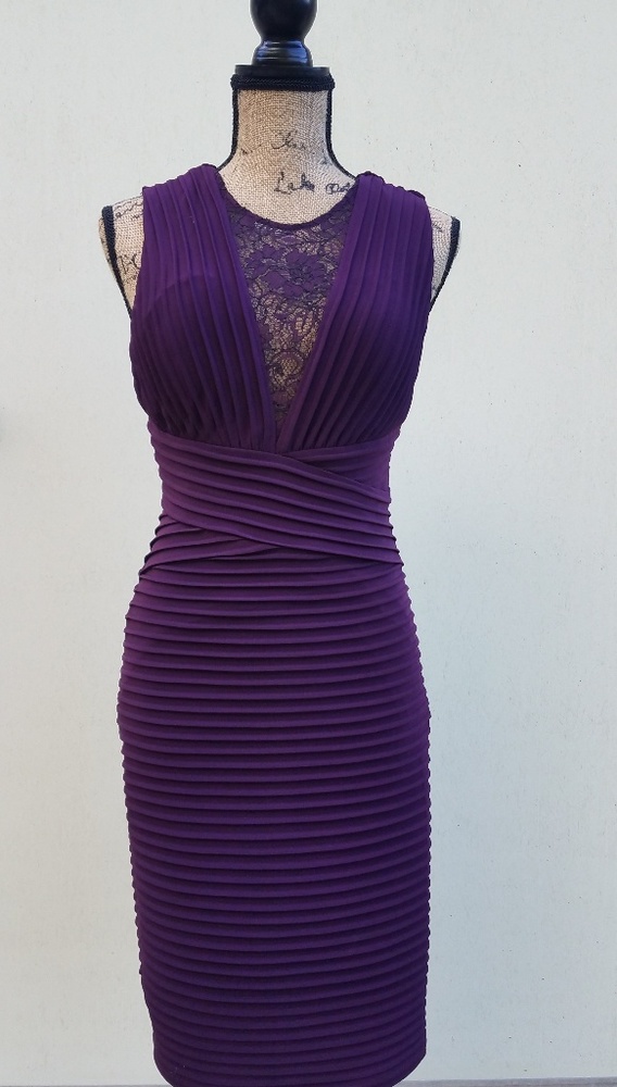Calvin Klein Women's Sleeveless Dress - Aubergine